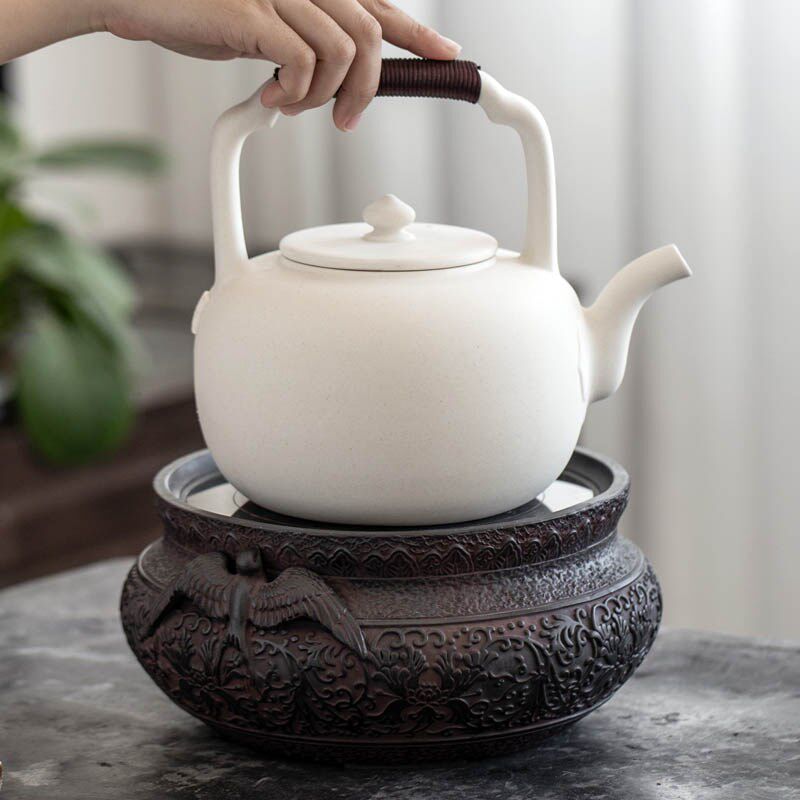 御汕堂复古铁壶煮茶电陶炉陶瓷台式静音泡茶烧水小陶电炉