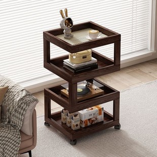 床头柜代替神器竹山下茶几茶台家用多层可移动现代简约床头柜置物