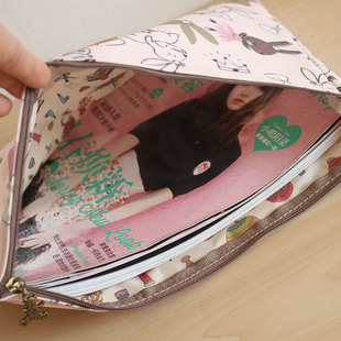 防水牛津布豹纹文件包 资料袋复习包放产检打预防针文件袋