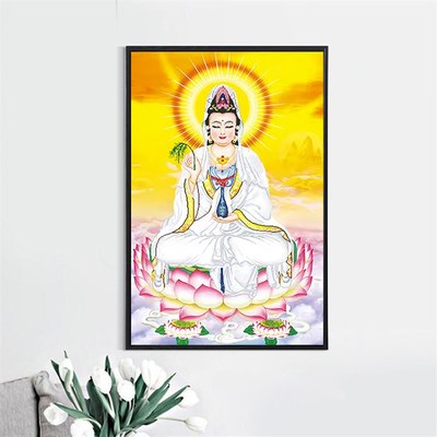 厂家直销 新款满钻钻石画  餐厅钻石绣 点钻十字绣客厅慈航观音