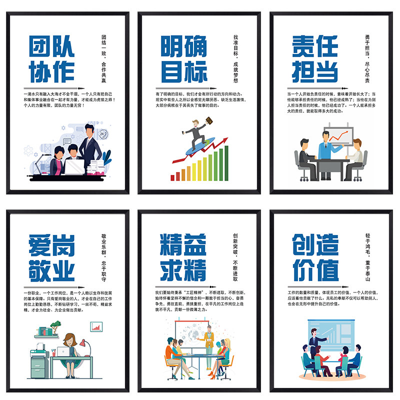 会议室励志挂画办公室装饰画公司企业标语会必议背景墙海报