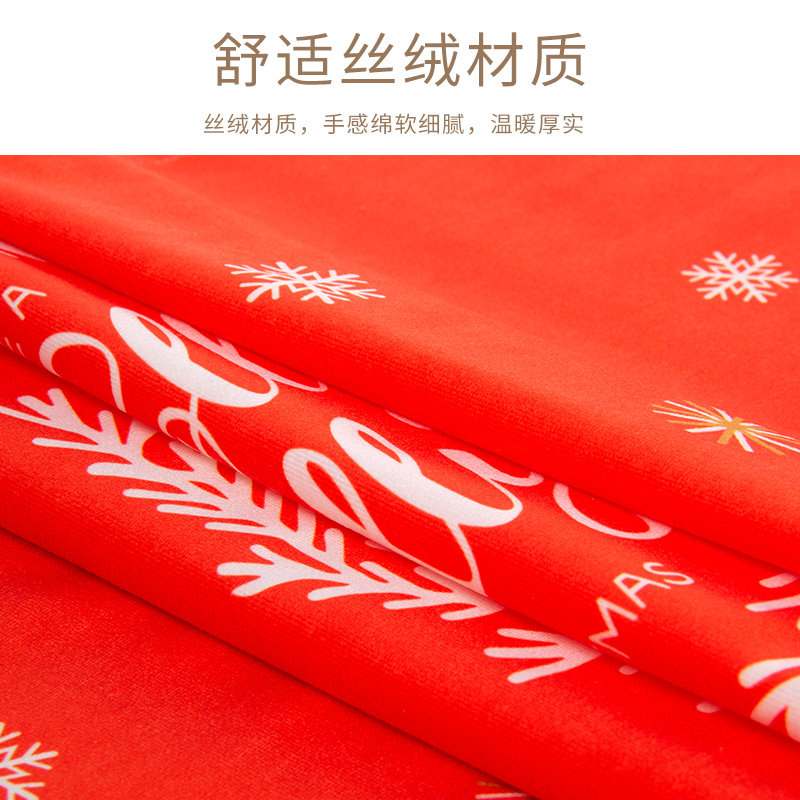 红色题耶诞壁纸装扮壁纸耶诞节餐桌布布置装饰结婚新年新款