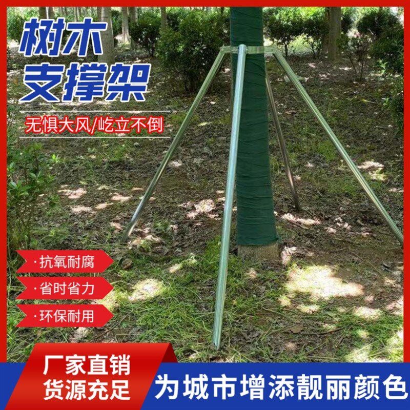 树木支撑固定器钢管树支撑架大树树木固定支架园林绿化树撑