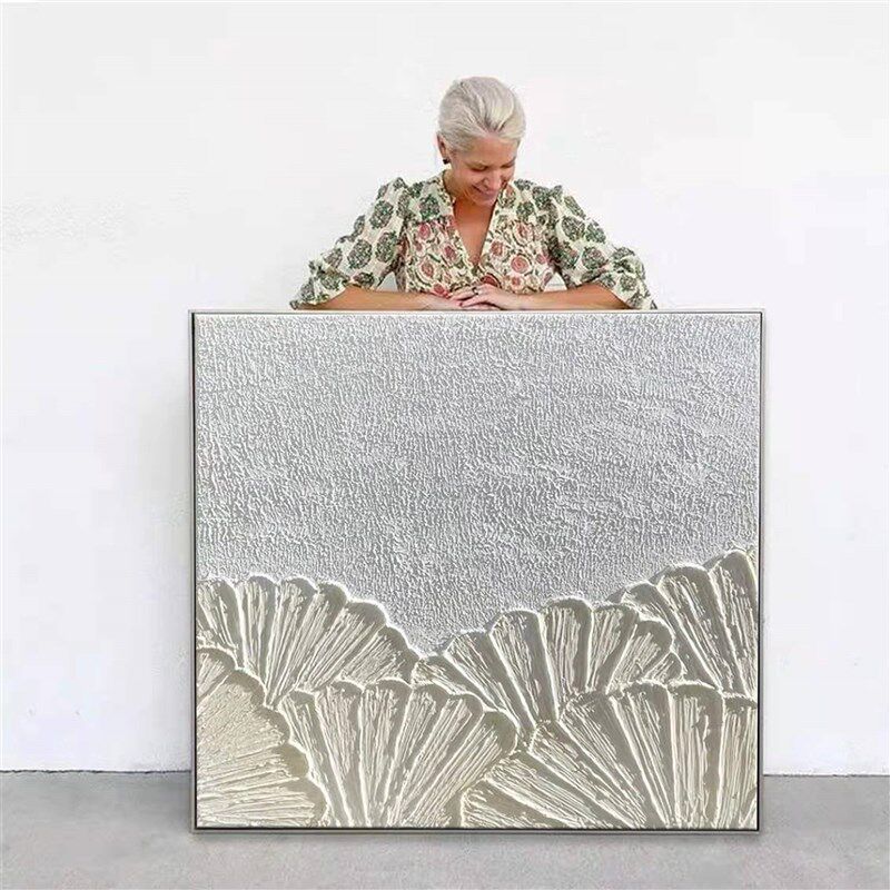 纯手绘饰画厚肌理浮雕画现代客厅玄挂画立体图案壁画