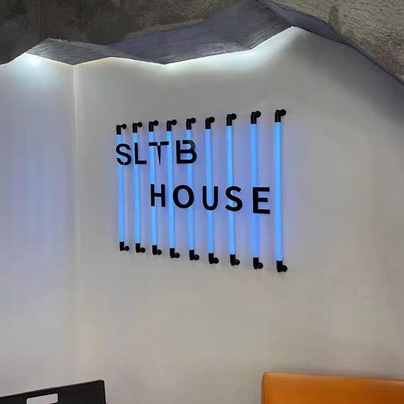 灯管彩色壁长条型霓虹工业风创意店铺橱展会招咖啡厅
