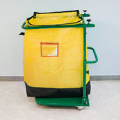 奕澜邮政绿推车撑袋子支架调节邮件快递分拣车手推车