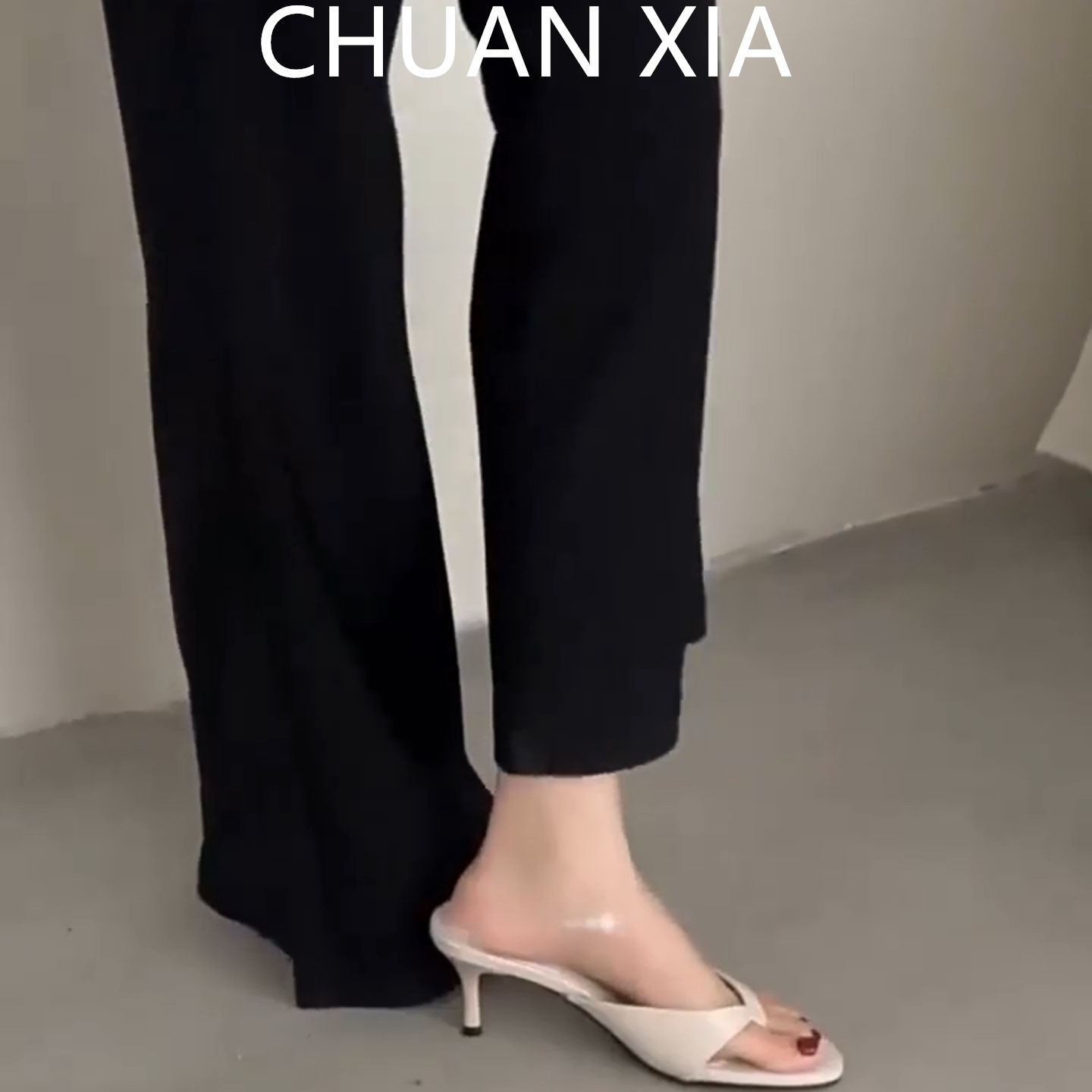 羊皮版-法式简约细跟夹趾