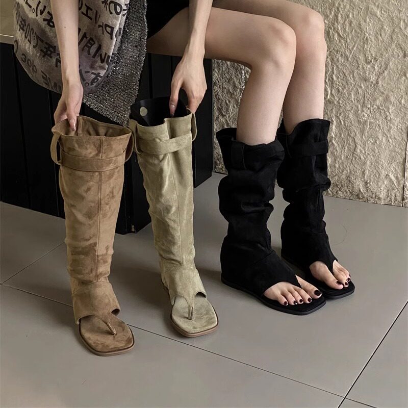 MiKE复古西部牛仔靴女