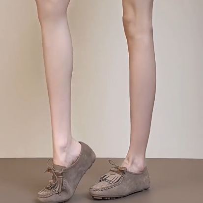 羊皮版~小众复古流苏乐福鞋女真皮设计感内增高单鞋法式软底瓢鞋,女鞋,浅口单鞋,淘宝优惠券,粉丝福利购,淘宝优惠卷