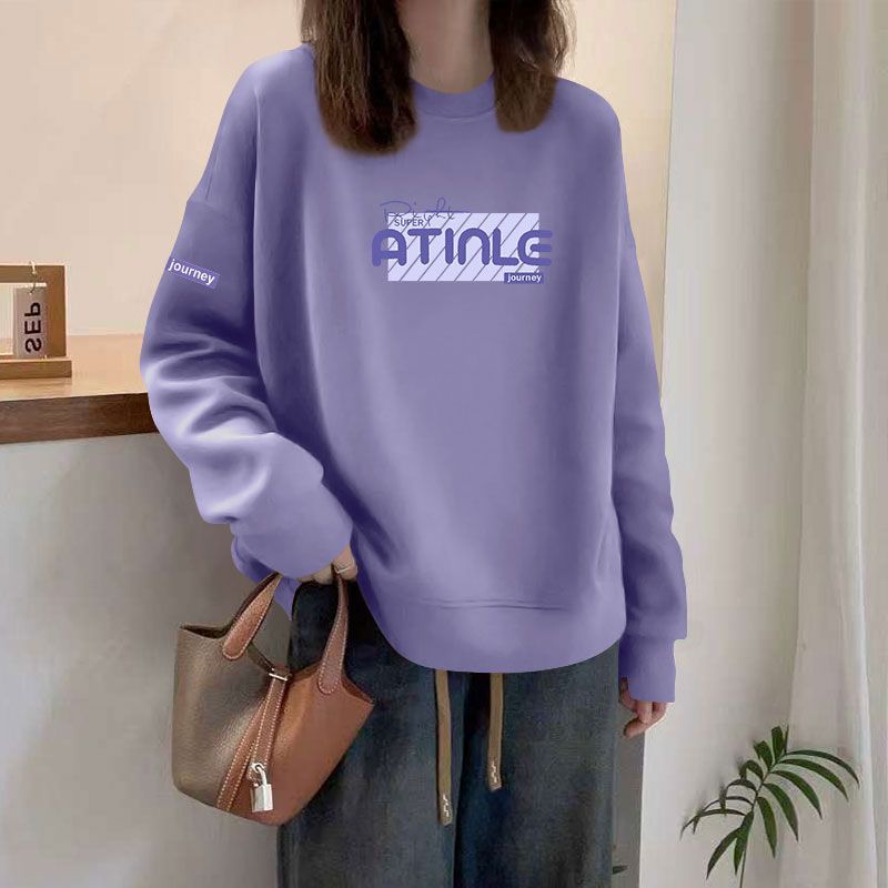 潮流纯棉时尚长袖卫衣女秋冬新款