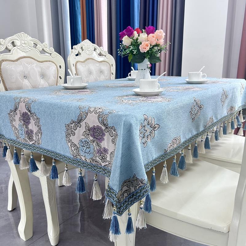 欧式餐桌布台布时尚简约茶几布艺长方形欧美风圆形高级感盖布定制