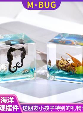 MBUG昆虫海洋动物冰封摆件标本文创礼品纪念品送朋友儿童创意礼物