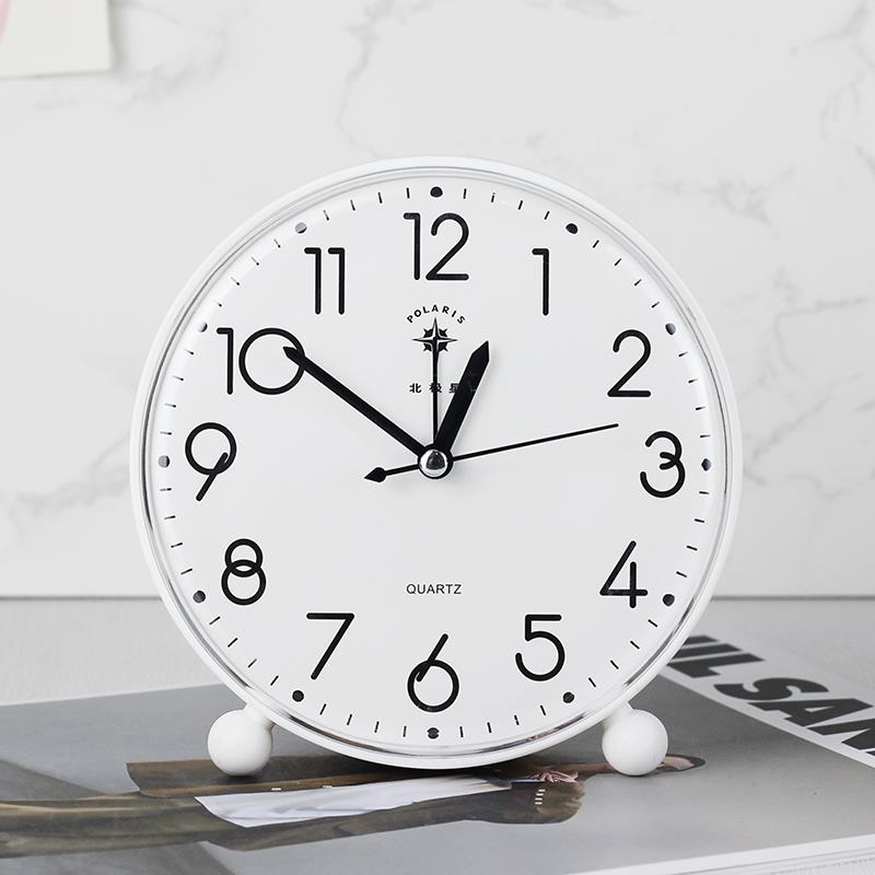北极星大尺寸简约台式闹钟静音老人学生用清晰数字桌面闹铃时钟表