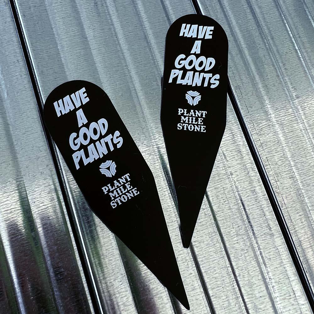 Milestone块根花盆植物标签标识地插龙舌兰象足漆树象芽宫盆景盆