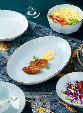 piece set household ceramics dinner bowls plates dish no