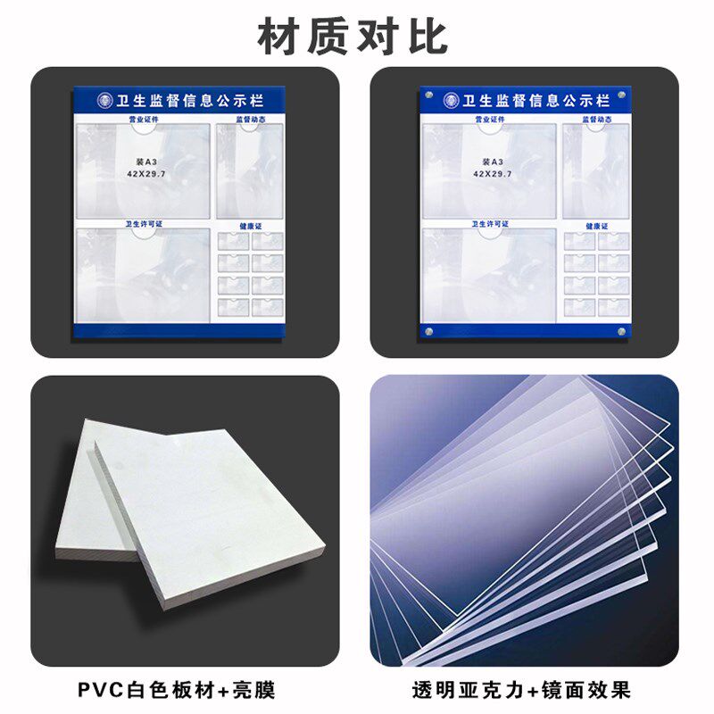 生活场所监督信息公示栏公共场所卫生管理制度许证标识牌