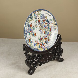 实木盆架盘子展示架茶饼黑檀木架茶具支架陶瓷红木工艺品盘子架