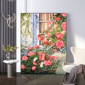 卧室数字油画填充填色手工手绘丙烯画卉油彩画挂画儿童学画