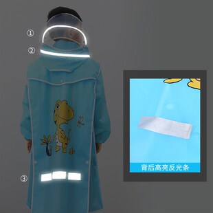 儿童雨衣男女童雨披幼儿园小学生中大童连体到脚装带书包位防水