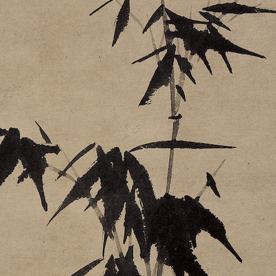 八大山朱耷石涛兰竹图复古字书挂画真迹卉竖幅国画仿古复制品