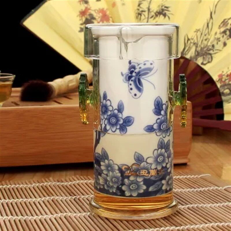 玉兰香青瓷红茶茶具 琉璃耳杯壶泡茶器 功夫茶茶具