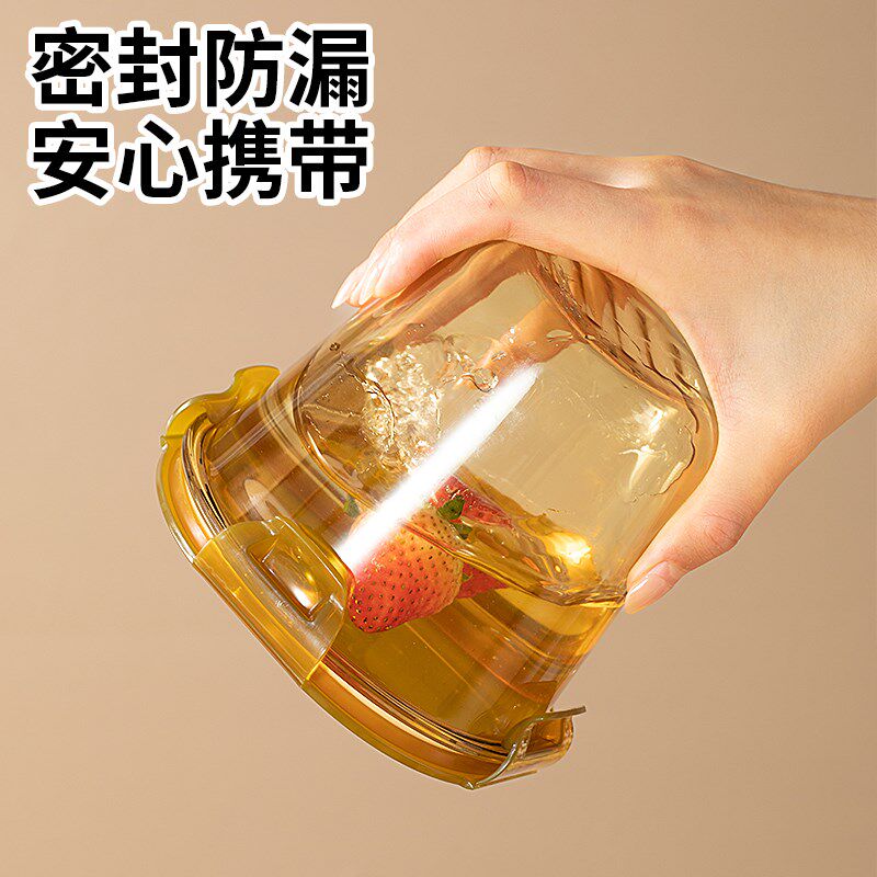 隔夜酸奶燕麦杯微波炉早餐杯食品级带盖硼硅密封酸奶盒