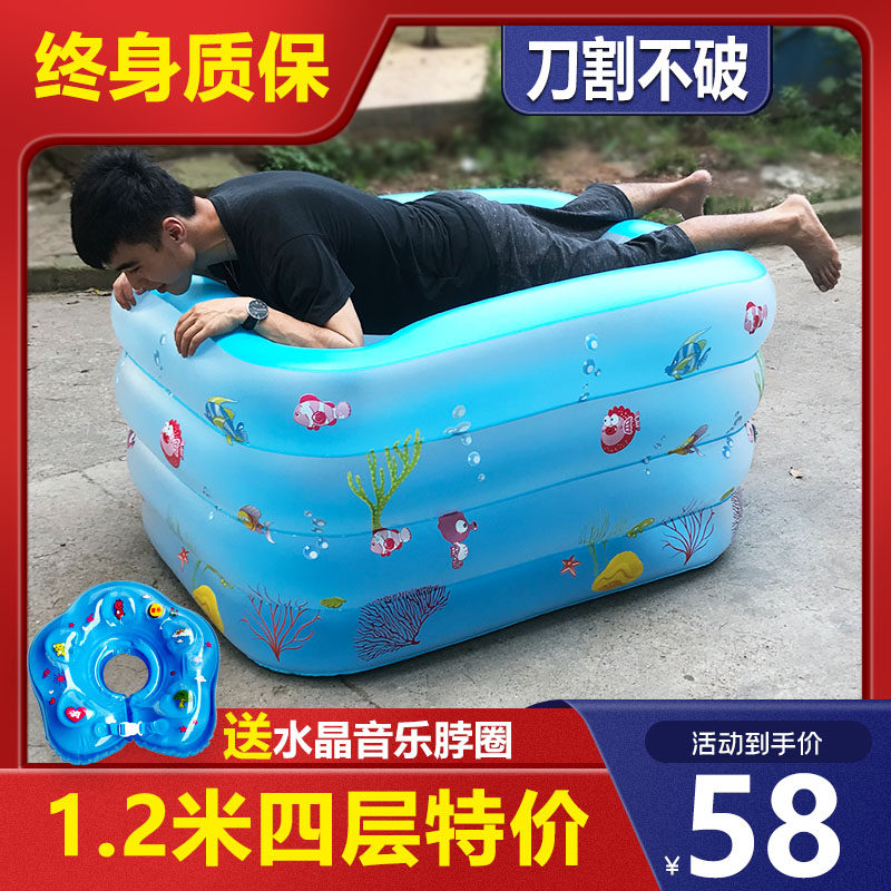 婴幼儿童充气游泳池宝宝超大号泡洗澡桶新生儿浴盆戏水池保温