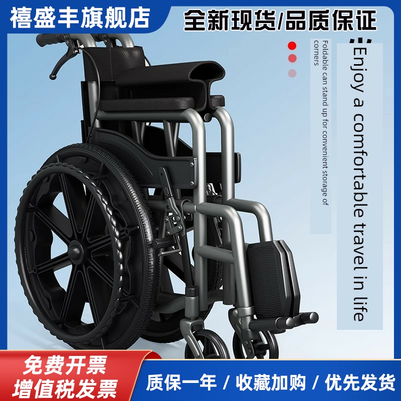 德国品质轮椅车折叠轻便小型瘫痪老人专用可上厕所手推车代步车