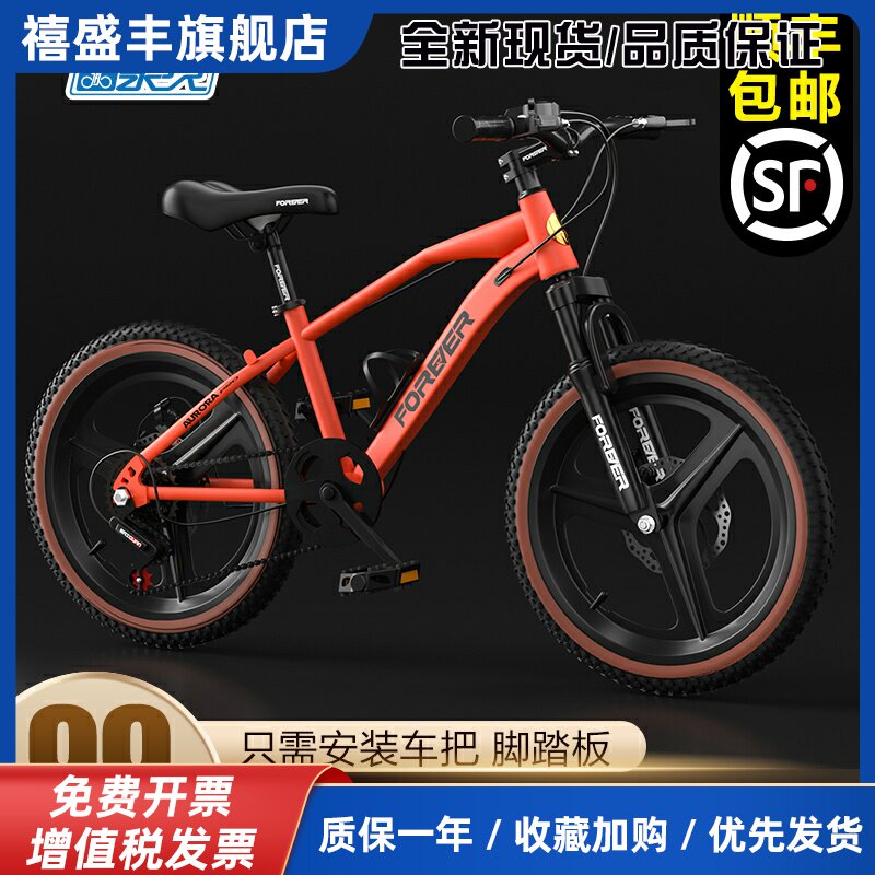 永久2025款儿童款自行车6到12岁10-15岁男女孩学生变速超轻山地车