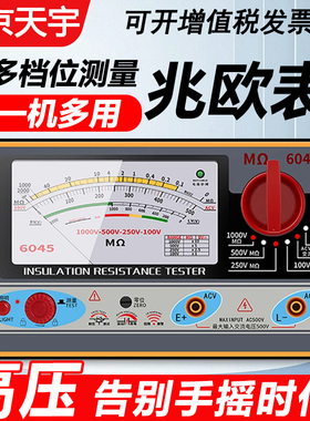 南京天宇TY6017 TY6018 TY6045型绝缘电阻表兆欧表500V 1000V摇表