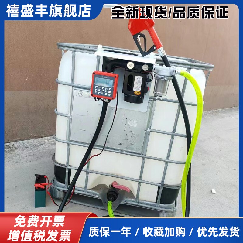 柴油电动抽油泵12V24V220v全自动大功率加油枪车载挂吨桶式加油机