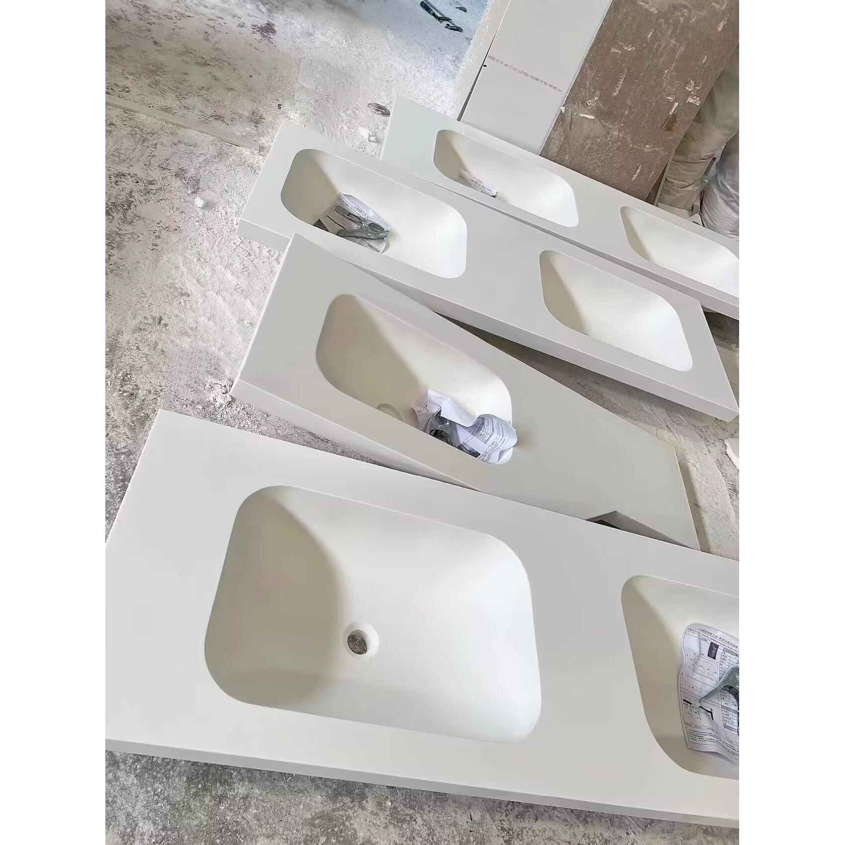定制进口杜邦可丽耐一体盆台面杜丽家酒店浴室柜组合洗手池洗脸盆