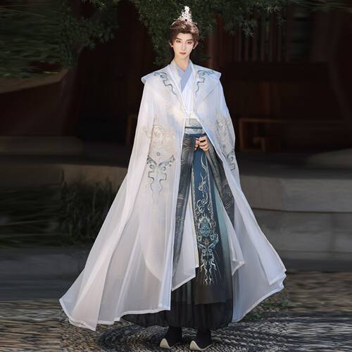 织造局原创汉服大祭司披风斗篷2026新款男女款日常cos服大摆围刺