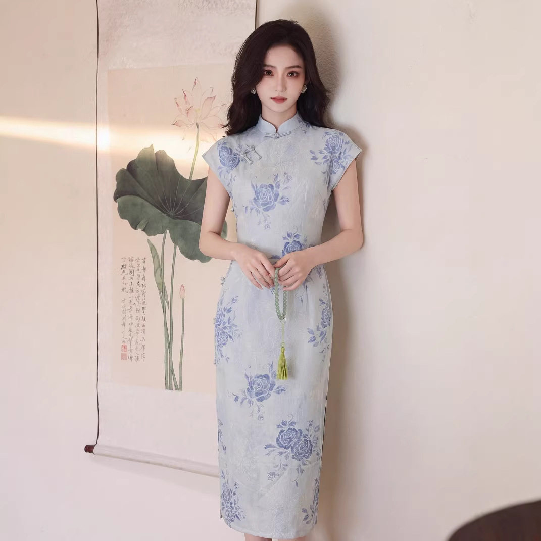 织造局旗袍2026新款夏季新中式日常可穿清冷感改良年轻款少女长款