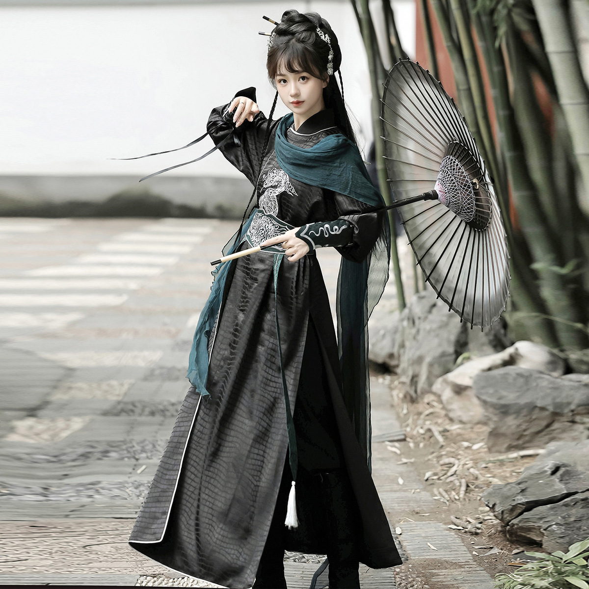 云梦集原创蛇遇洛丽塔女Lolita腰封护腕交领衣圆领袍裤子套装