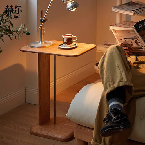 邮差来敲门竖琴边几沙发边樱桃木边柜桌子可移动床头桌小茶几角几