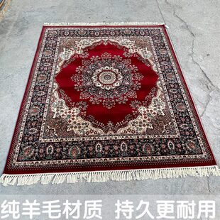 纯羊毛客厅入户门卧室床边新疆轻奢高级地毯垫 新西兰进口波斯欧式