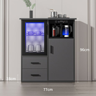 智能语音声控茶吧机家用实木一体柜子带消毒冰箱饮水机餐柜 新款