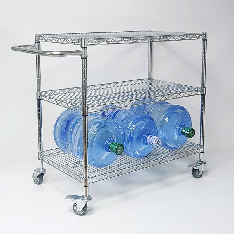 三层工具车不锈钢色周转置物架小推车搬运车移动分拣车拉货手推车,商业/办公家具,平板手推车/工具车/爬楼机,淘宝优惠券,粉丝福利购,淘宝优惠卷