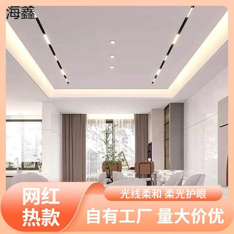 s%磁吸轨道灯吊顶灯嵌入式2024款无主灯客厅灯卧室全套线型灯