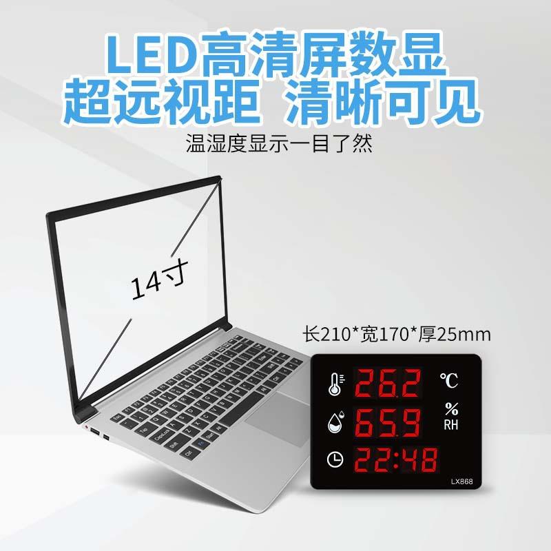 工业数显温湿度计工业大棚室内外带探头高精度花园监测温湿度仪表图片