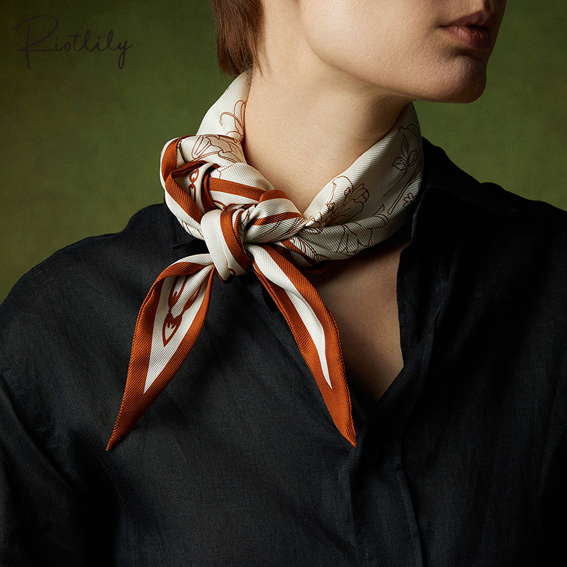 Riotlily/艾特里里不羁百合系列丝巾送女友圣诞礼物