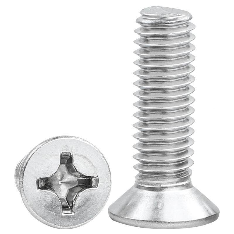 2丝01不锈钢沉头螺十槽平头螺丝机螺丝机5螺钉M2M3M4MM6字M8