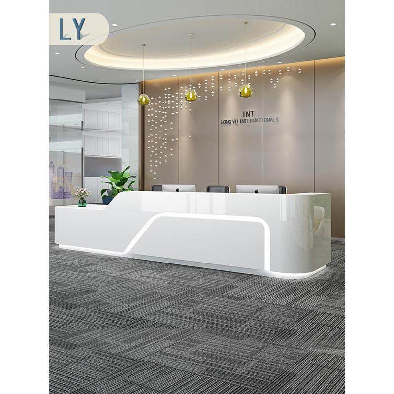 柜代公司前台接待台烤漆前台约现前台办公桌美容院收银台台吧咨询