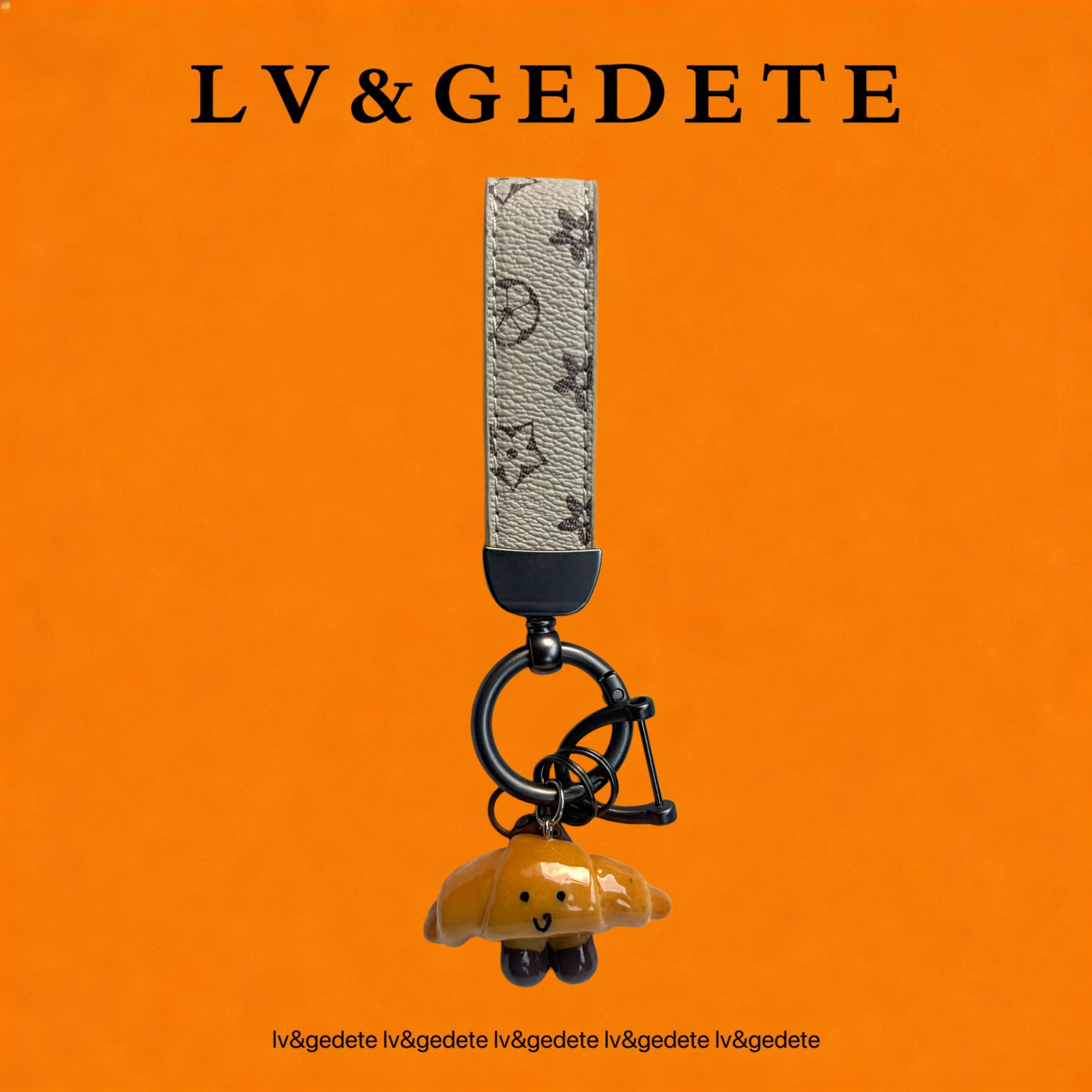 LV&GEDETE 官方旗舰店包包挂件碱水面包汽车钥匙扣链手绳玩偶挂饰