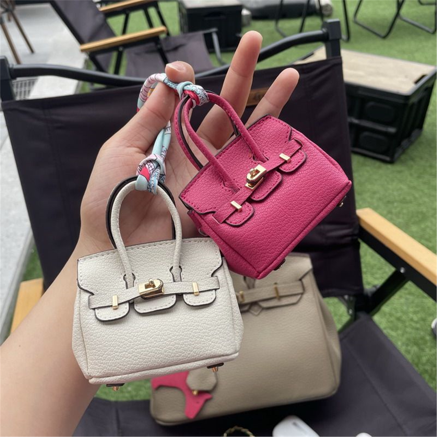 LV&GEDETE官方旗舰店迷你口红耳机包挂件口红包汽车钥匙扣车吊饰