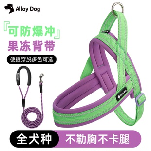 AlloyDog遛狗狗牵引绳子大中小型犬外出专用狗链马鞍式 宠物胸背带