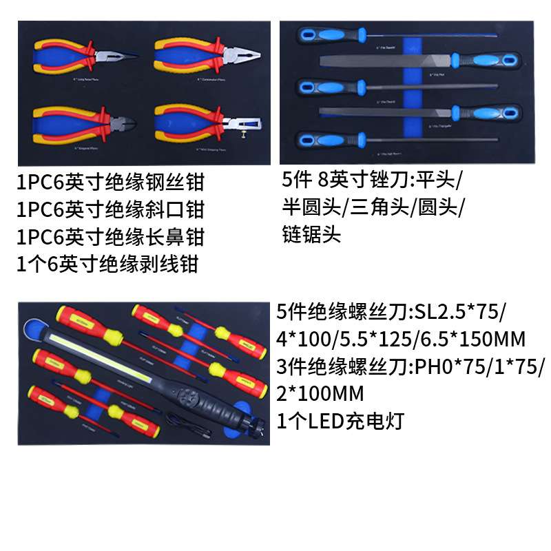 花旗287综合工具套装家用工业汽修套装汽车修理厂五金工具套装批