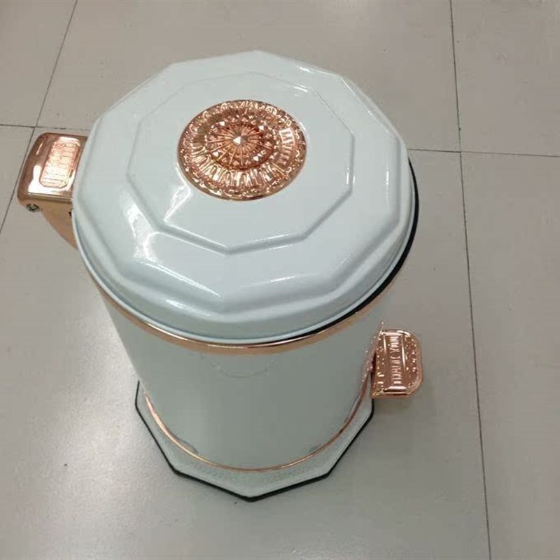 亿丽家  脚踏 时尚 创意 家用 垃圾桶 瓷白款