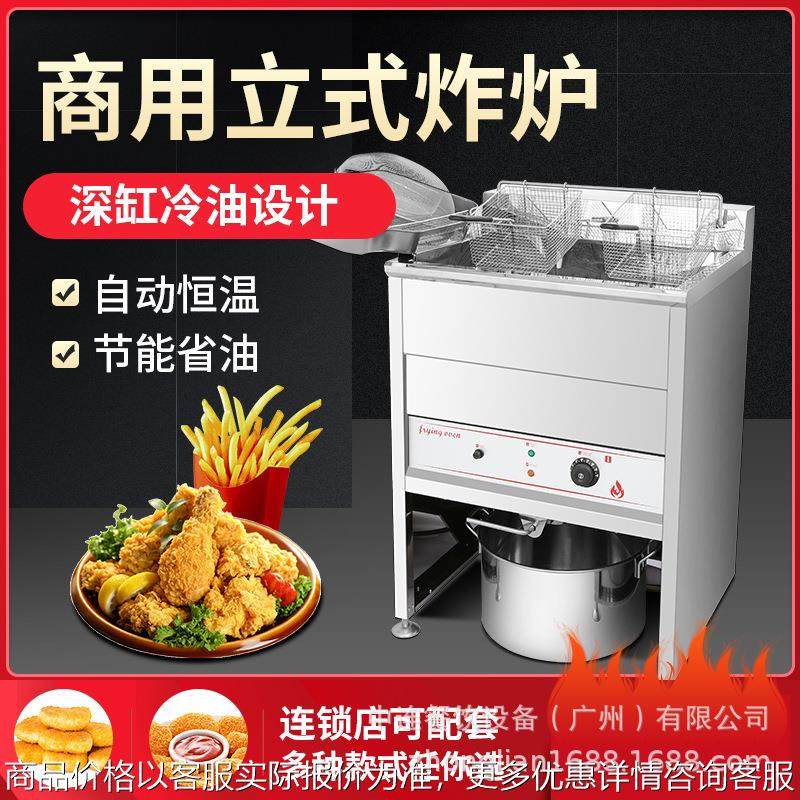 立式30升40升电炸炉汉堡店自动恒温商用炸鸡炉油条机油炸锅,清洗/食品/商业设备,汉堡机/蛋挞机,淘宝优惠券,粉丝福利购,淘宝优惠卷